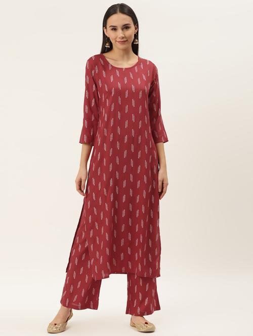 printed kurta palazzo set - 17462220 - Very Small Image - 1