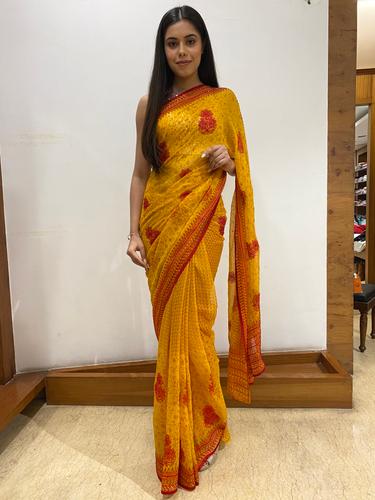 aari work chiffon saree - 17462245 - Very Small Image - 1