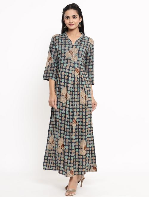 polka dots embellished anarkali kurta - 17462531 - Very Small Image - 1