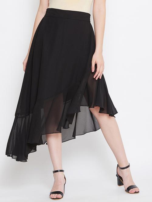 high rise asymmetric a-line skirt - 17462664 - Very Small Image - 1