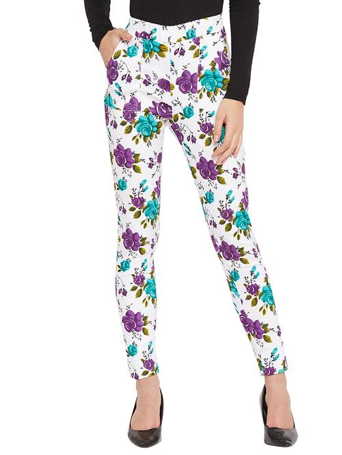 high rise floral jegging - 17462926 - Very Small Image - 1