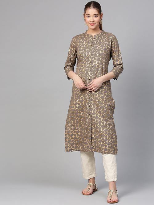 women's straight kurta - 17463118 - Very Small Image - 1