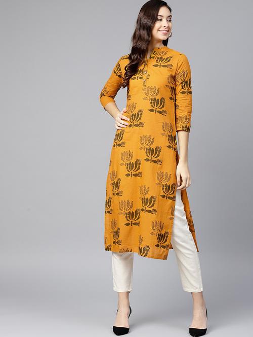 printed straight kurta - 17463154 - Very Small Image - 1