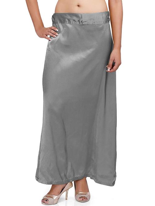 grey solid straight petticoat - 17463670 - Very Small Image - 1