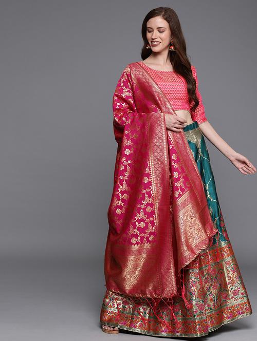 self design a-line lehenga - 17464324 - Very Small Image - 1