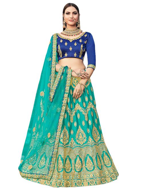 embroidered a-line lehenga - 17464349 - Very Small Image - 1