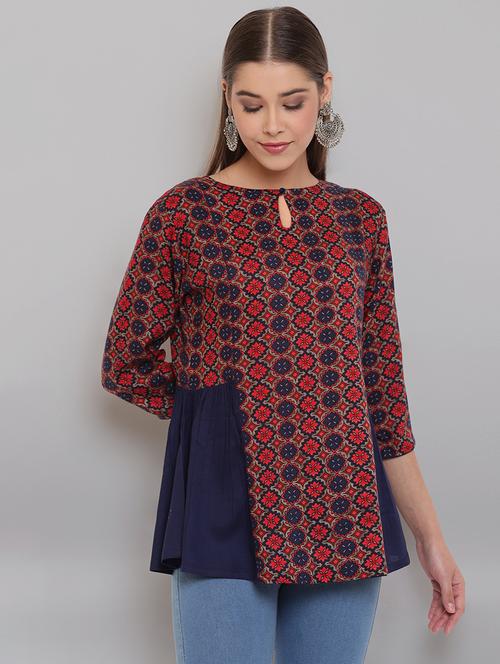 keyhole neck a-line top - 17465646 - Very Small Image - 1