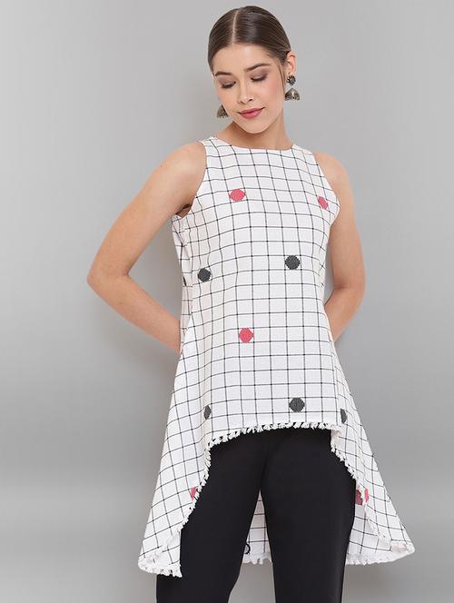 checkered high-low top - 17465650 - Very Small Image - 1