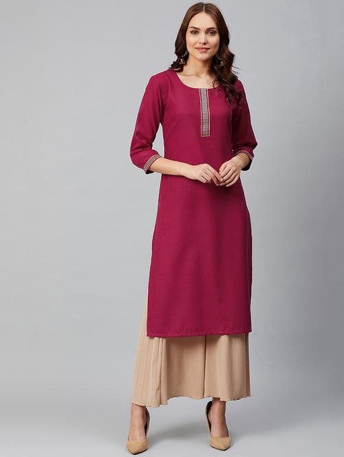 foil print straight kurta - 17465812 - Very Small Image - 1