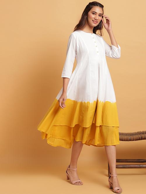 ombre layered ethnic dress - 17465937 - Very Small Image - 1