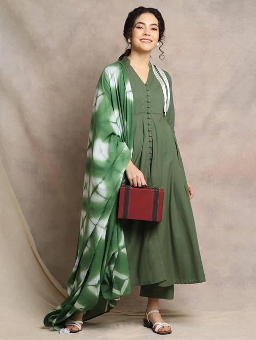 olive solid suit set - 17465941 - Very Small Image - 1