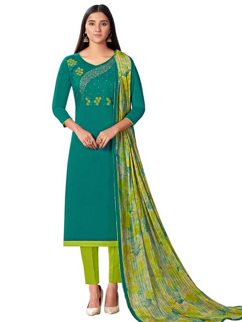 printed salwar suit unstitched suit - 17466267 - Very Small Image - 1
