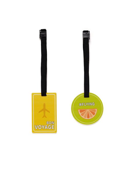 combo of flying and bon voyage luggage tag (set of 2) - 17466593 - Very Small Image - 1