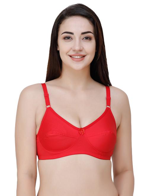 red cotton regular bra - 17466675 - Very Small Image - 1
