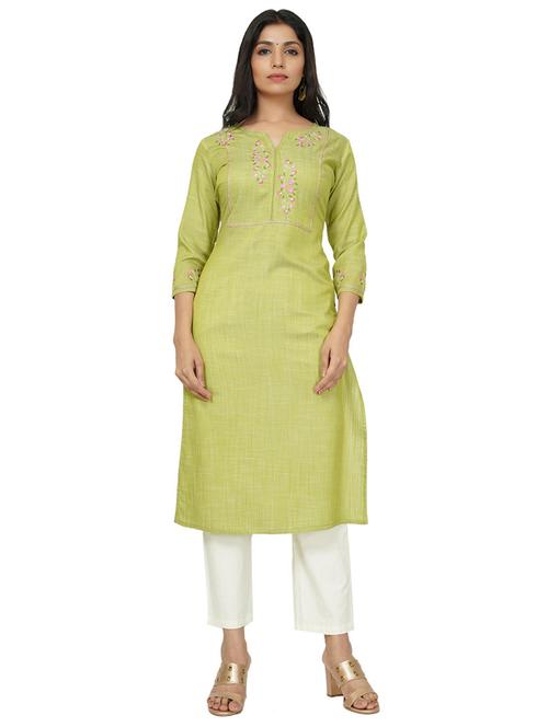 embroidered straight kurta - 17466977 - Very Small Image - 1