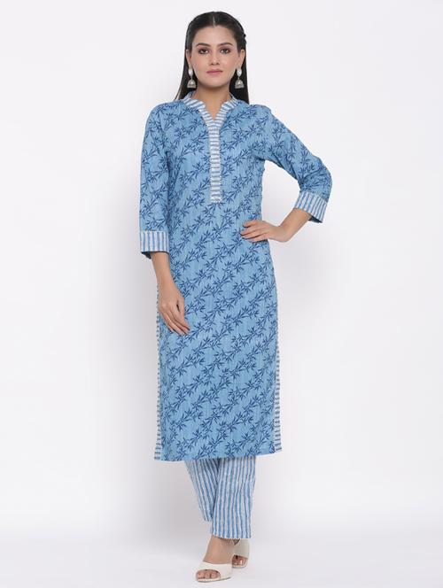 floral kurta pant set - 17467096 - Very Small Image - 1