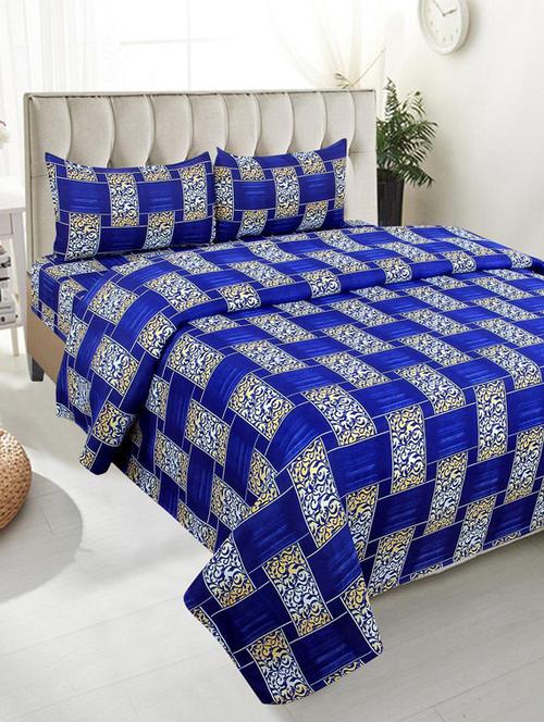 galce cotton double bedsheet with 2 pillow covers - 17467333 - Very Small Image - 1