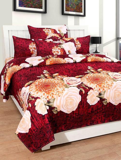 galce cotton double bedsheet with 2 pillow covers - 17467364 - Very Small Image - 1