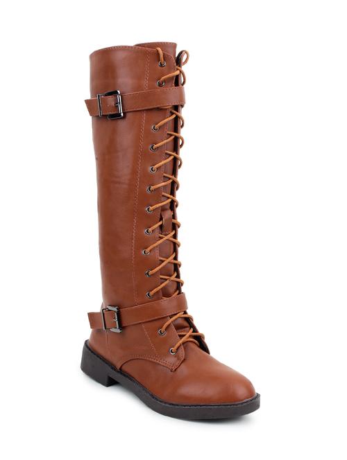 tan synthetic calf boots - 17467411 - Very Small Image - 1