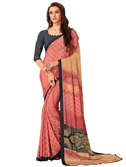checkered printed saree - 17467505 - Very Small Image - 1