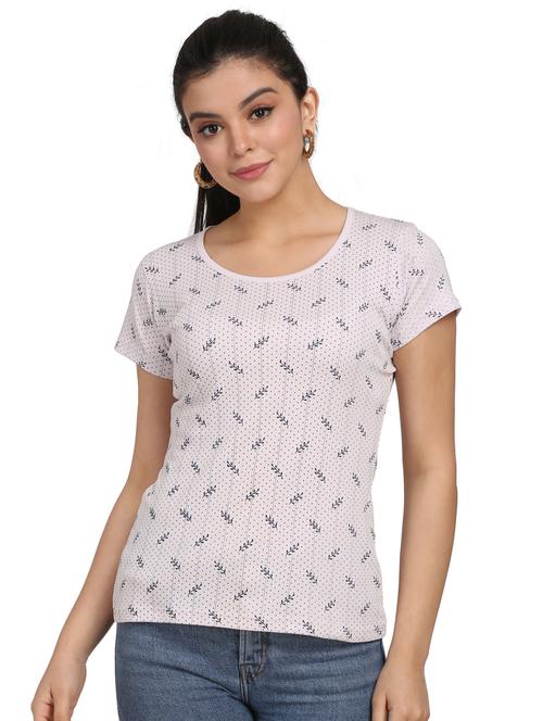 round neck printed tee - 17468375 - Very Small Image - 1