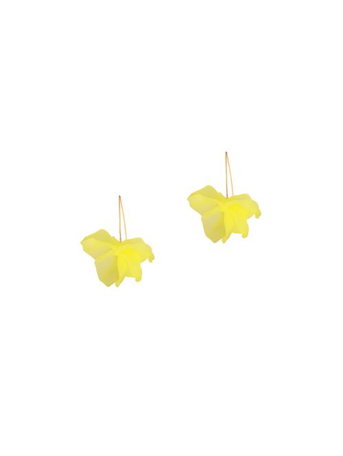 yellow metal drop earring - 17468780 - Very Small Image - 1