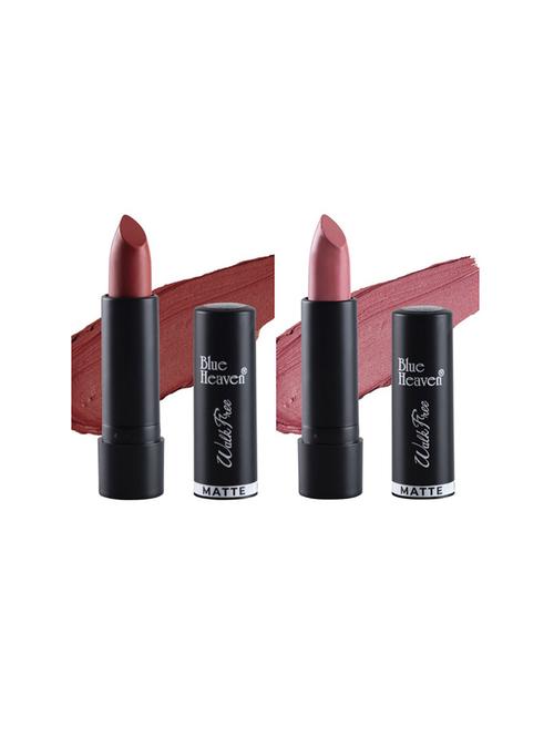 blue heaven pack of 2 walkfree matte lipsticks (baked orange & pink delicacy) - 17468889 - Very Small Image - 1