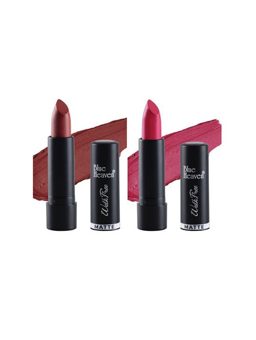 blue heaven pack of 2 walkfree matte lipsticks (baked orange & pink rush) - 17468898 - Very Small Image - 1