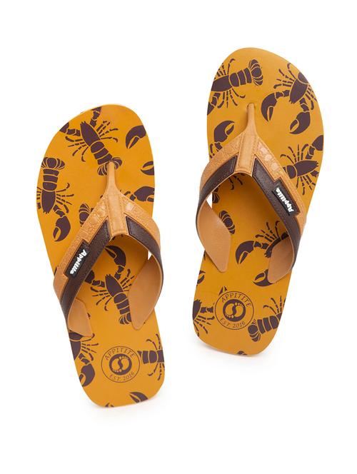 tan rubber toe separator flip flops - 17468962 - Very Small Image - 1