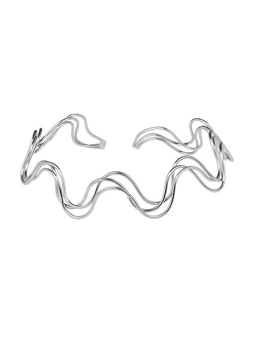 silver metal collar necklace - 17468970 - Very Small Image - 1