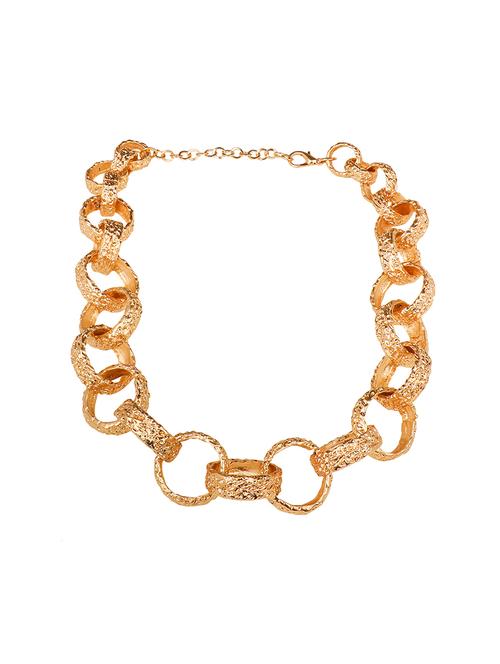gold metal short necklace - 17468974 - Very Small Image - 1