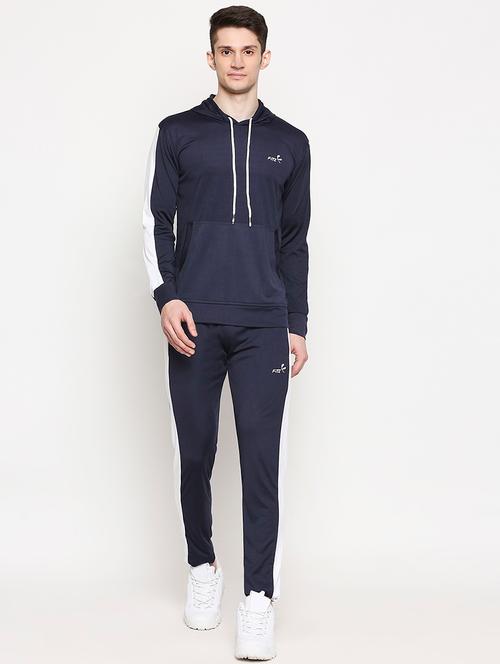 navy blue side taped track suit - 17469062 - Very Small Image - 1