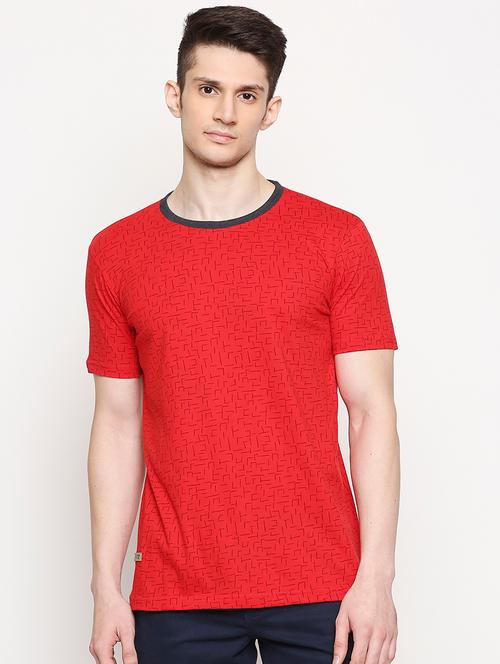 red printed t-shirt - 17469263 - Very Small Image - 1
