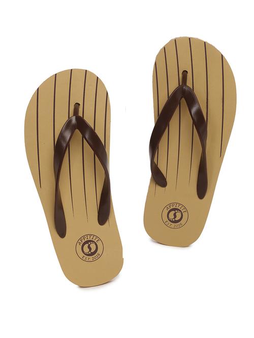 brown rubber toe separator flip flops - 17469325 - Very Small Image - 1