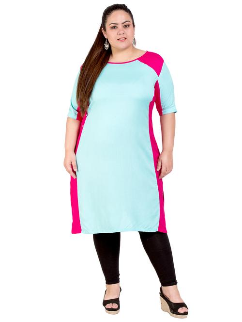 color block plus kurta - 17469332 - Very Small Image - 1