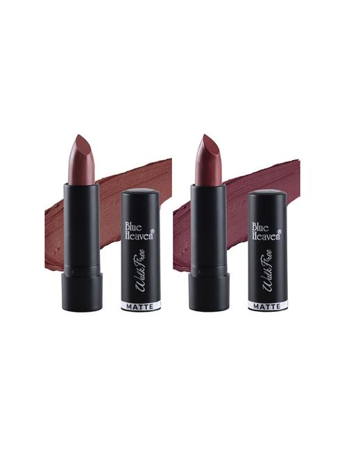 blue heaven pack of 2 walkfree matte lipsticks (chocolate wood & cherry me) - 17469350 - Very Small Image - 1