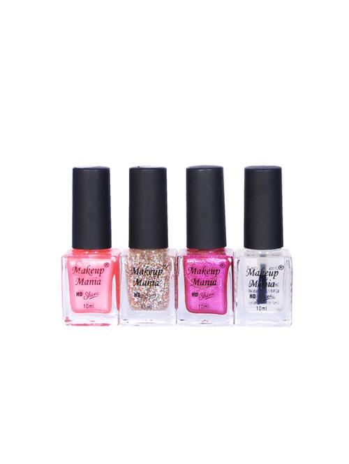 makeup mania nail polish combo, nail paint combo set of 4 pcs x 10ml each, nail polish set (451) - 17469439 - Very Small Image - 1