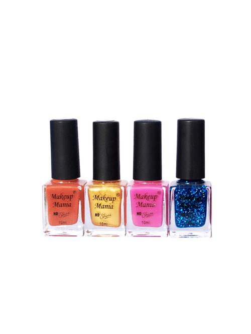makeup mania nail polish combo, nail paint combo set of 4 pcs x 10ml each, nail polish set (460) - 17469448 - Very Small Image - 1
