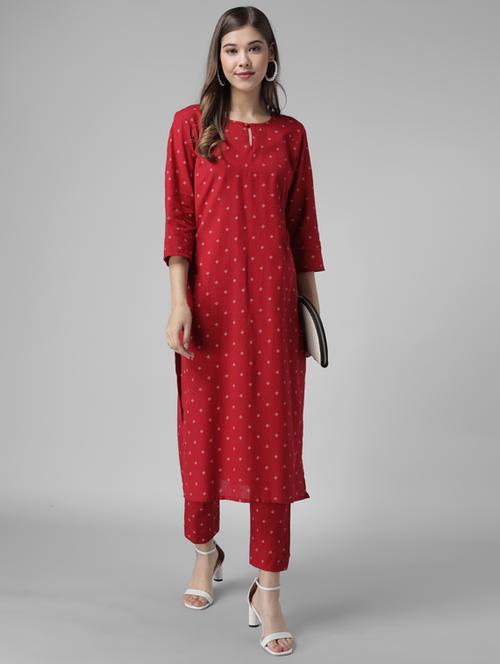 printed kurta pant set - 17470635 - Very Small Image - 1