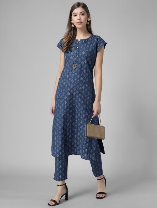 printed kurta pant set - 17470636 - Very Small Image - 1