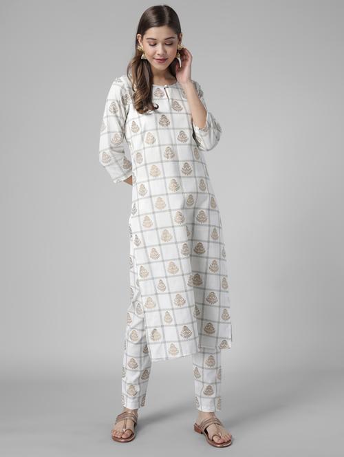 printed kurta pant set - 17470639 - Very Small Image - 1