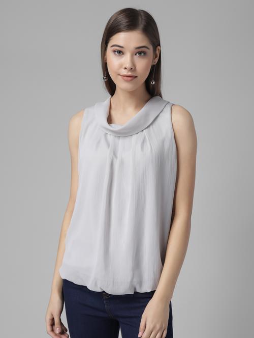 women's straight cowl neck top - 17470653 - Very Small Image - 1