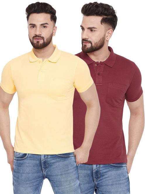 pack of 2 solid polo t-shirt - 17470913 - Very Small Image - 1