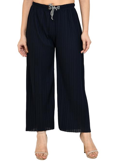 drawstring waist solid palazzo - 17471151 - Very Small Image - 1