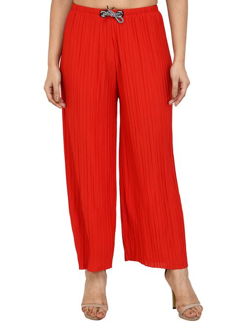 drawstring waist solid palazzo - 17471154 - Very Small Image - 1