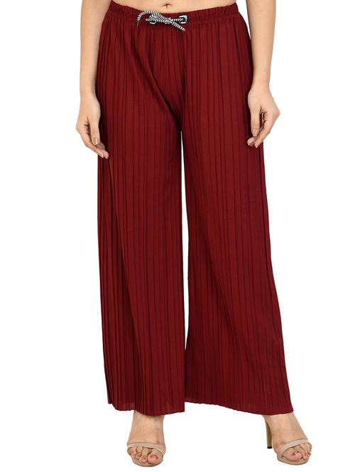 drawstring waist solid palazzo - 17471155 - Very Small Image - 1