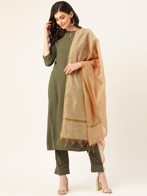 olive suit set - 17472326 - Very Small Image - 1