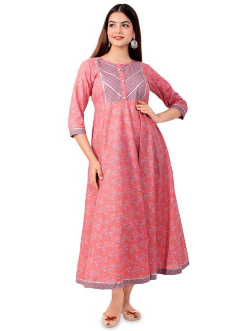 printed flared kurta - 17472715 - Very Small Image - 1