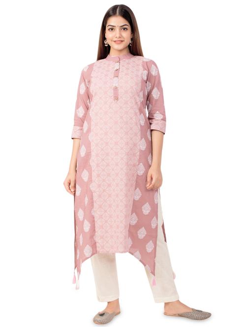 printed asymmetric kurta - 17472719 - Very Small Image - 1