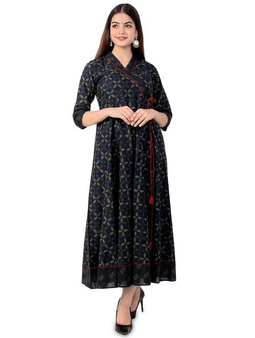 printed flared kurta - 17472729 - Very Small Image - 1